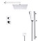 Thermostatic Rain Shower System with Handheld, Rain Shower Head, Shower Faucet Set